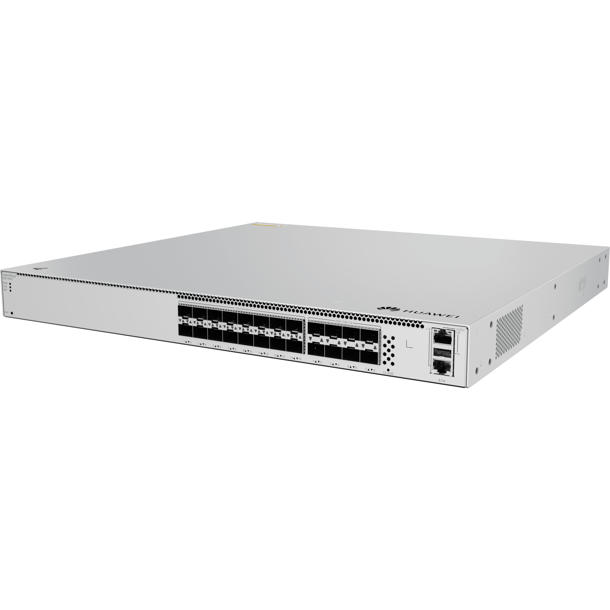 Switch eKit Core para Fibra Óptica Administrable Capa 3 / 16 puertos SFP 10 Gbps + 8 Puertos SFP28 25 Gbps / Capacidad de Conmutación 1,120 Gbit/s / Gestión Gratuita desde la Nube / Libre de Licenciamiento / Ruteo Dinamico (RIP, OSPF, IS-