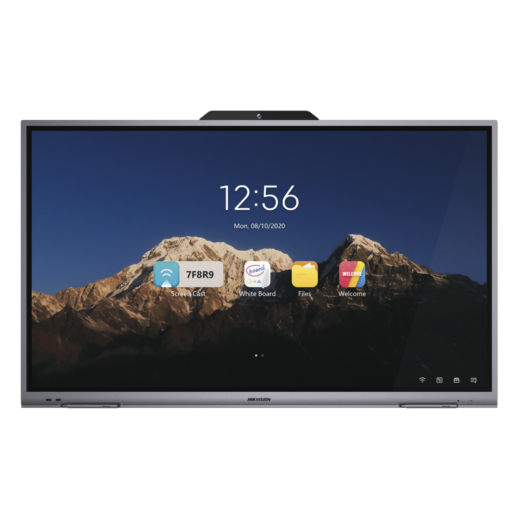 Pantalla Interactiva Touch de 65" Android 8.0 / Cámara Web 8 MP / Resolución 4K / Bocinas Integradas / Entradas HDMI y VGA / Incluye 2 Lápices para Escribir — HIKVISION · SKU DS-D5B65RB/B