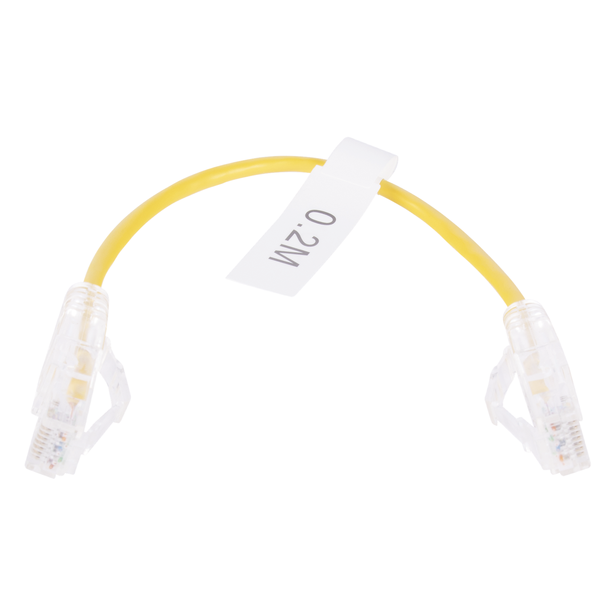 Cable de Parcheo Slim UTP Cat6 - 20 cm (7.87 Pulgadas) Amarillo Diámetro Reducido (28 AWG) — LINKEDPRO BY EPCOM · SKU LP-UT6-020-YE28