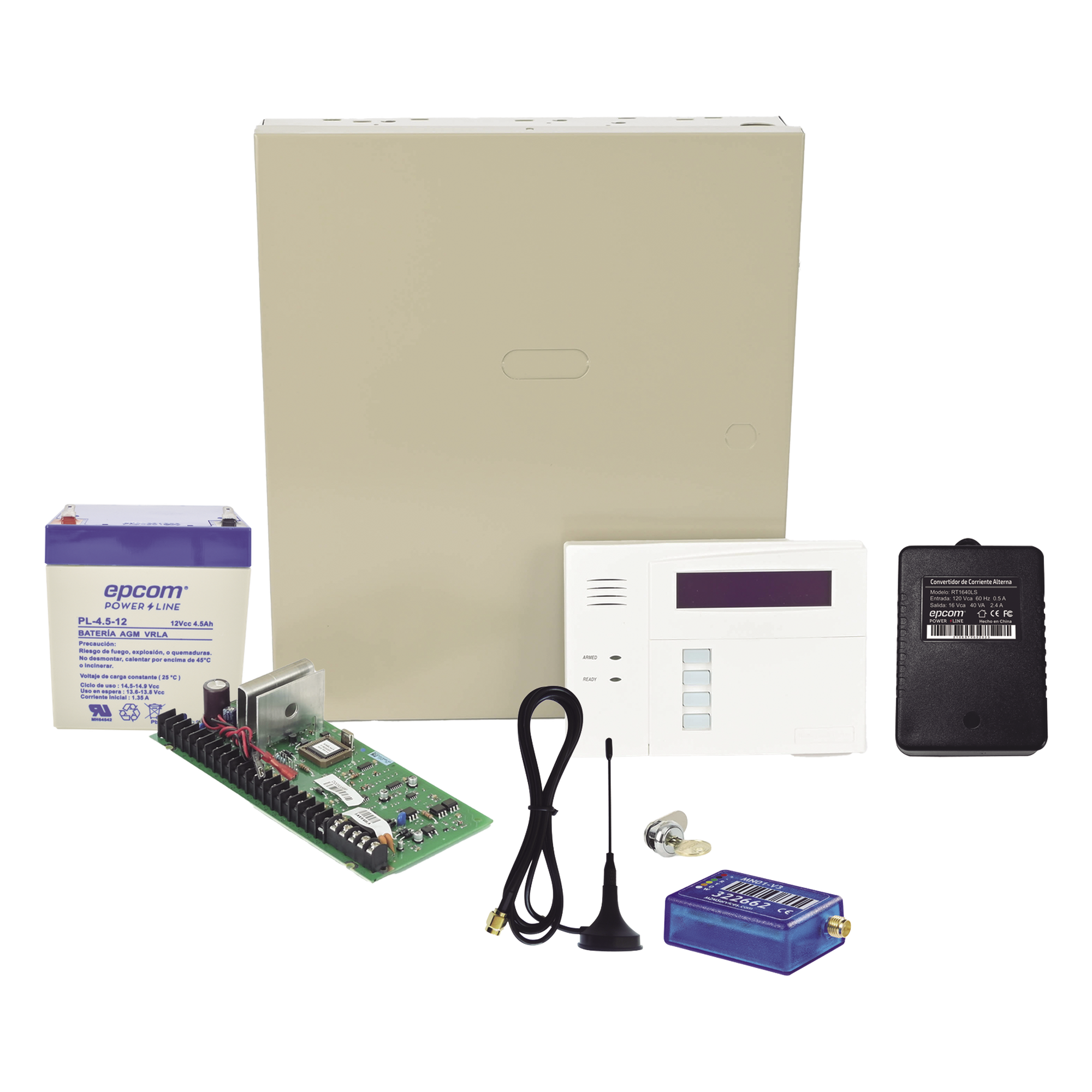 Kit de panel de alarma híbrido con comunicador celular 2G, teclado con receptor RF y 1 año de datos incluido — HONEYWELL HOME RESIDEO · SKU VISTA48MINI2/6160RF