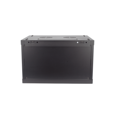 Gabinete para Montaje en Pared - Piso / Puerta de Cristal Templado / Cuerpo Fijo / 6 Unidades de Rack / 19" / Fabricado en Acero