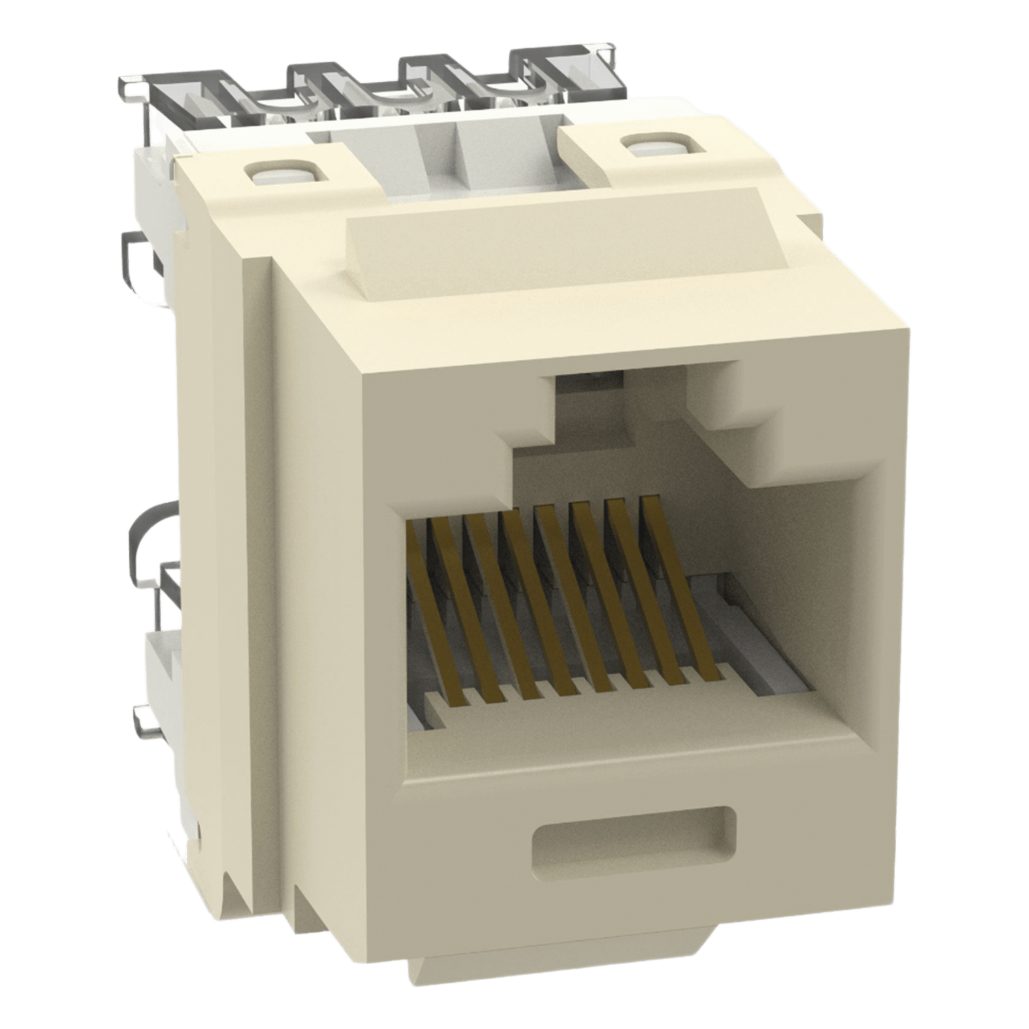 Conector Jack Estilo 110 (de Impacto), Tipo Keystone, Categoría 6, de 8 Posiciones y 8 Cables, Color Marfil — PANDUIT · SKU NK688MEI