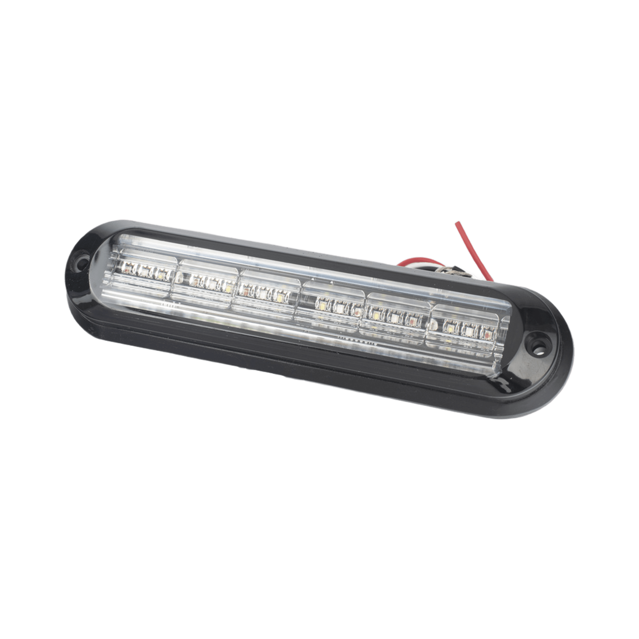 Luz Auxiliar Ultra Brillante IP67 de 18 LEDs, Color Rojo/Azul/Ambar, con mica transparente y bisel negro