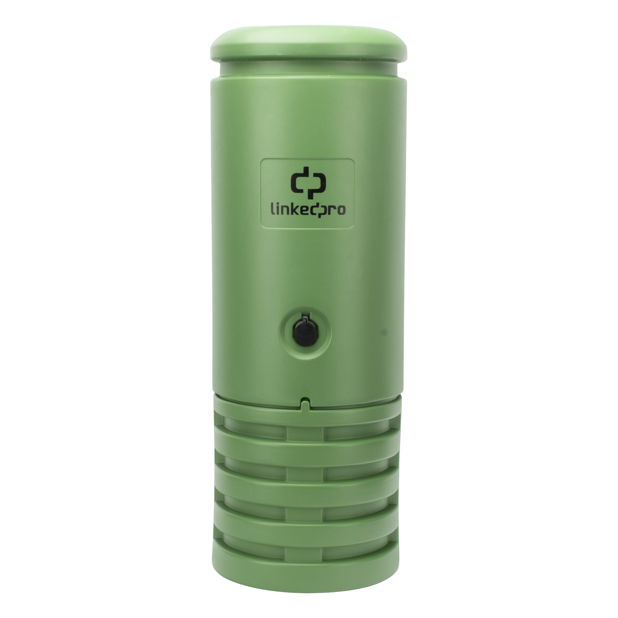 Pedestal para Cajas de Empalme de Fibra Óptica Cilíndrico Color Verde con Bracket Estándar (No Incluye Caja de Empalme) — LINKEDPRO BY EPCOM · SKU LP-PHPE-RT
