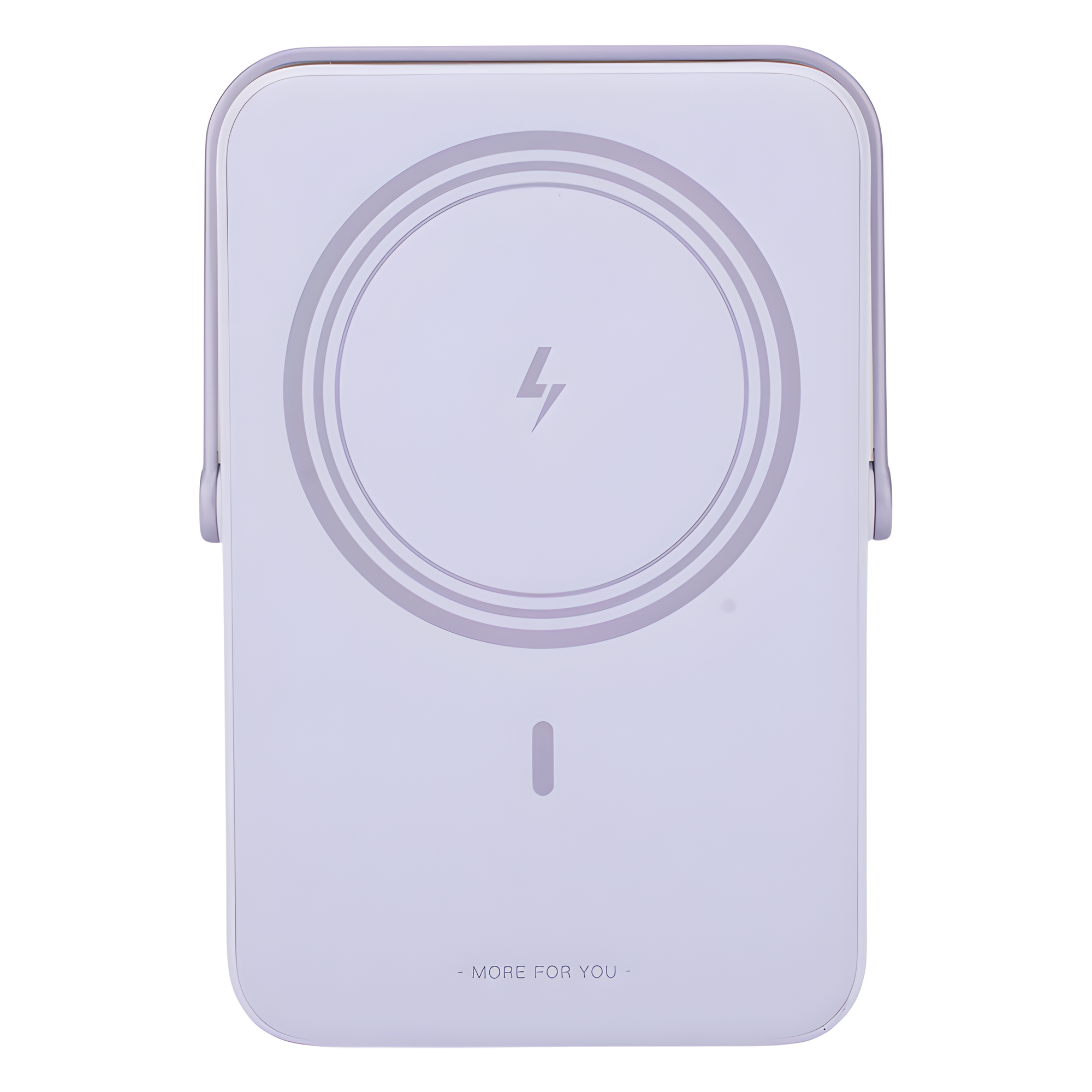 Power Bank Serie UNO Inalambrico | 10000mAh | 7.5W/20W | Con Emojis de Estado | Carga Rápida USB-C Bidireccional | Pantalla TFT Inteligente | Con Holder | Color Purple.