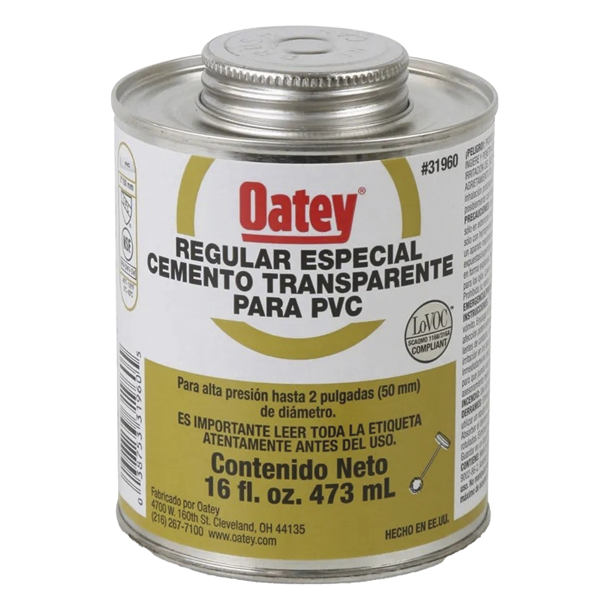 Cemento Claro de 236 ml para Tubo Conduit PVC Pesado. — AMANCO-WAVIN · SKU ATUP8PE