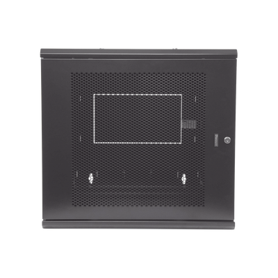 Gabinete PanZone de Montaje en Pared, de 19in, Puerta Ventilada, 12 UR, 635mm de Profundidad, Color Negro