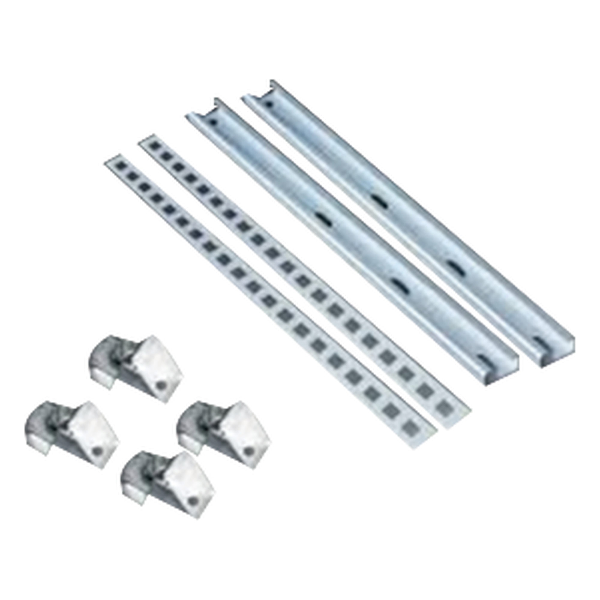 Herrajes de Fijación para Gabinete / Acero Galvanizado / Sujeción 600 mm / Poste hasta 152.4 mm (6') / Ancho Gabinete 600 mm