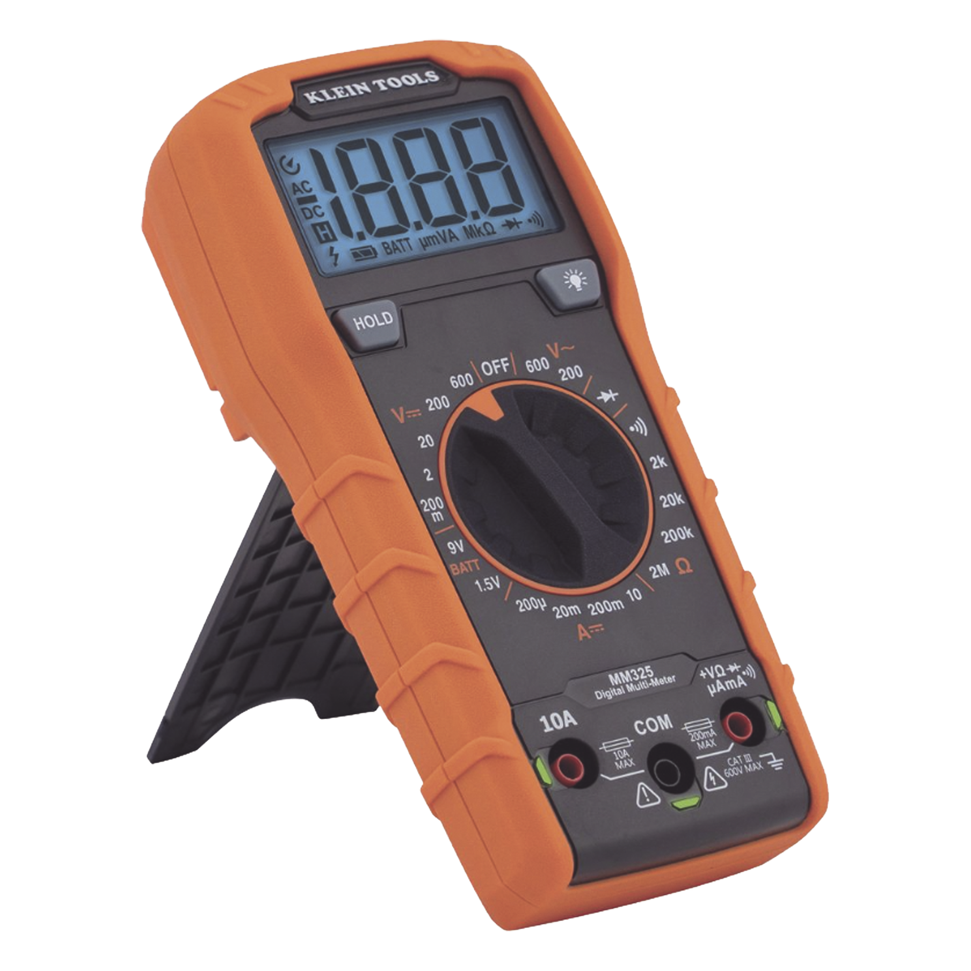 Multímetro Digital con Selección Manual Rango 600V CAT III con Protección de Alerta LED del Cable de Prueba