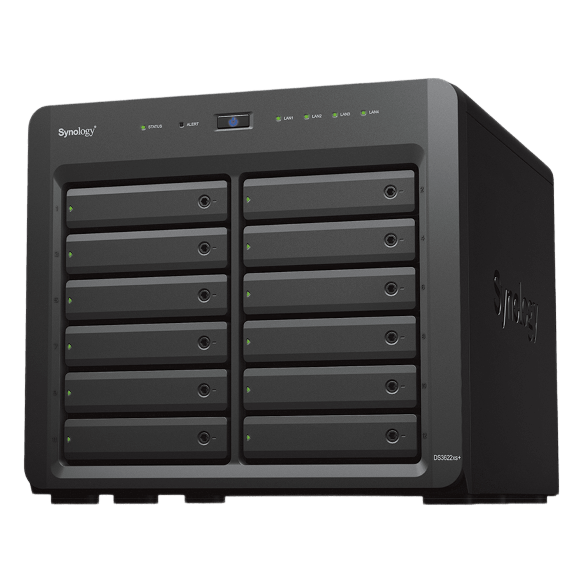 Servidor NAS Synology DiskStation DS3622xs+ | 12 Bahías | Intel Xeon 6 Núcleos | 16 GB DDR4 ECC | 10GbE RJ-45 | Expansión Hasta 36 Bahías | RAID F1, 0, 1, 5, 6, 10 | Caché NVMe SSD . — SYNOLOGY · SKU DS3622XS+