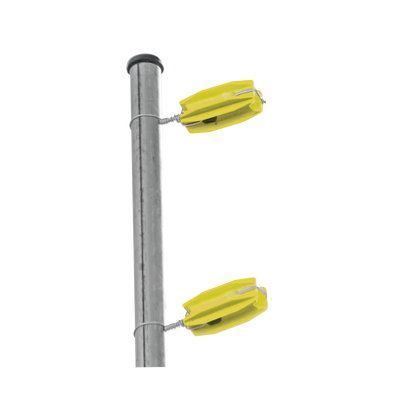 Aislador de color Amarillo para postes de esquina de alta Resistencia con Anti UV de uso en cercos eléctricos — SFIRE · SKU SFESQUINEROY