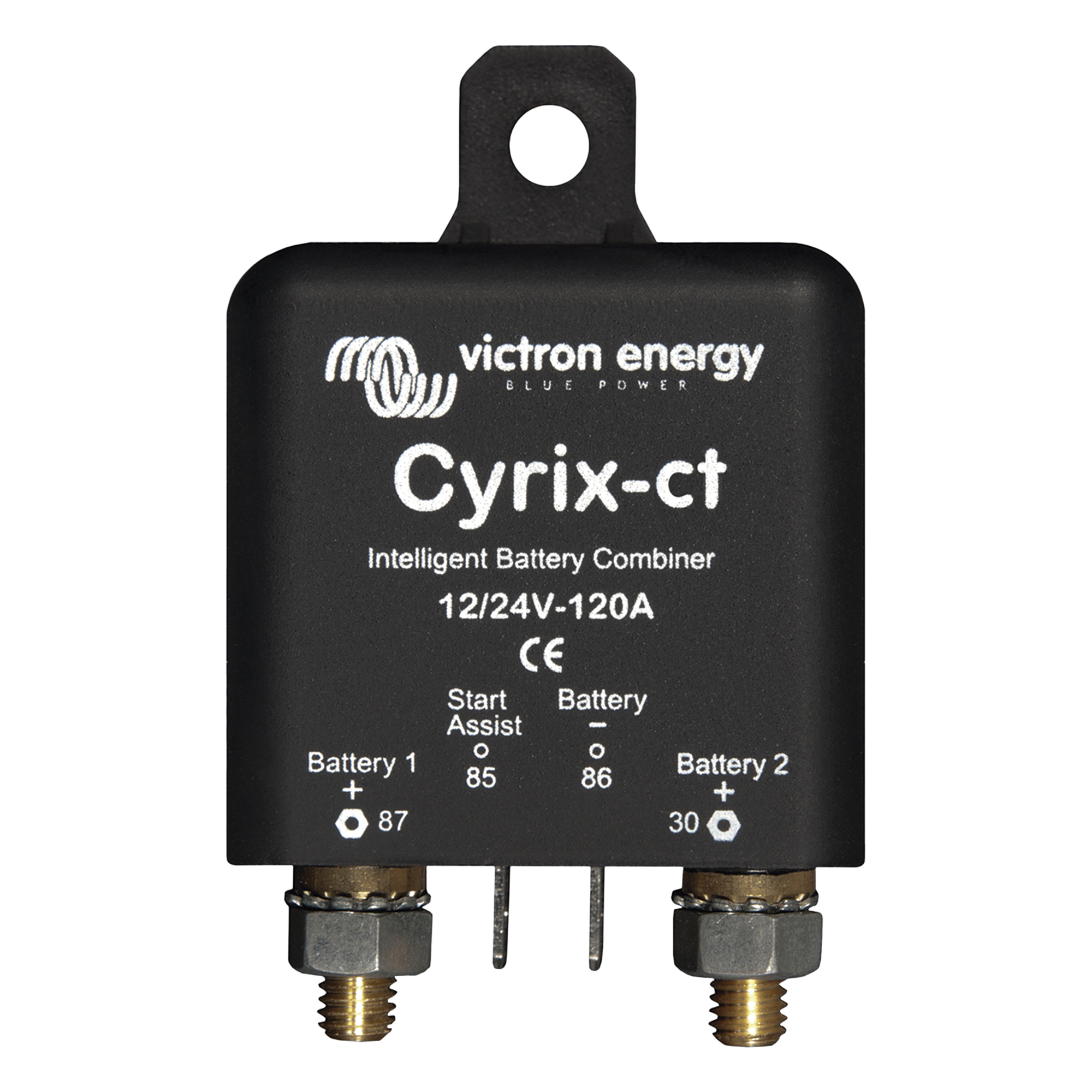 Combinador Inteligente de Baterías / 12/24 V Autorregulado / 120 A / Protección Térmica / StartAssist / Pernos M6 13 mm — VICTRON ENERGY · SKU CYRIXCT120