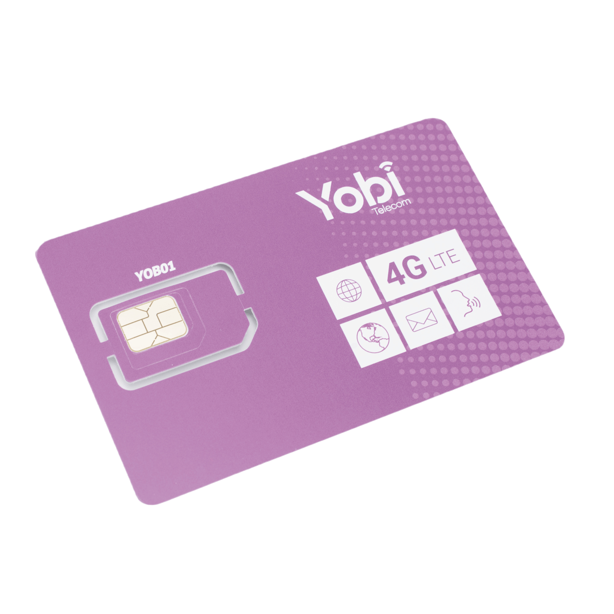 SIM Yobi para dispositivos móviles 3G/4G con recarga de 3.5GB cada mes durante 1 año de servicio (solo datos)