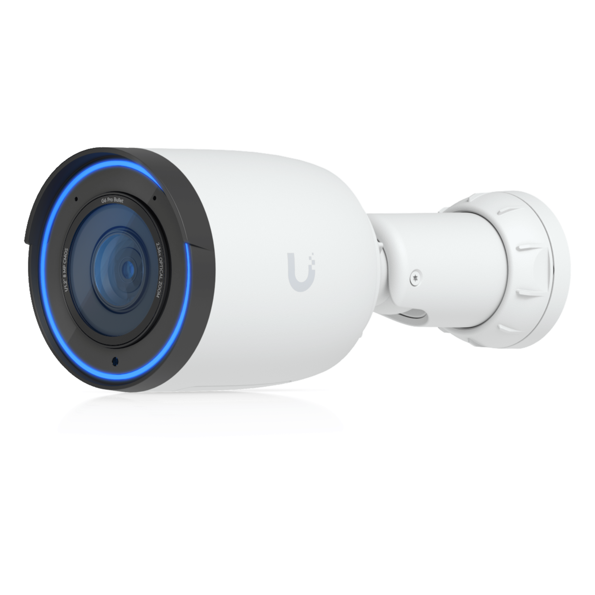 UniFi Protect G6 Pro Bullet – Cámara 4K PoE+ Todo Clima con Motor de IA Multi-TOPS, Zoom Óptico 2.36× y Sensor CMOS 1/1.2, que Ofrece un Desempeño Sobresaliente en Entornos de Baja Iluminación — UBIQUITI · SKU UVC-G6-PRO-BULLET-W