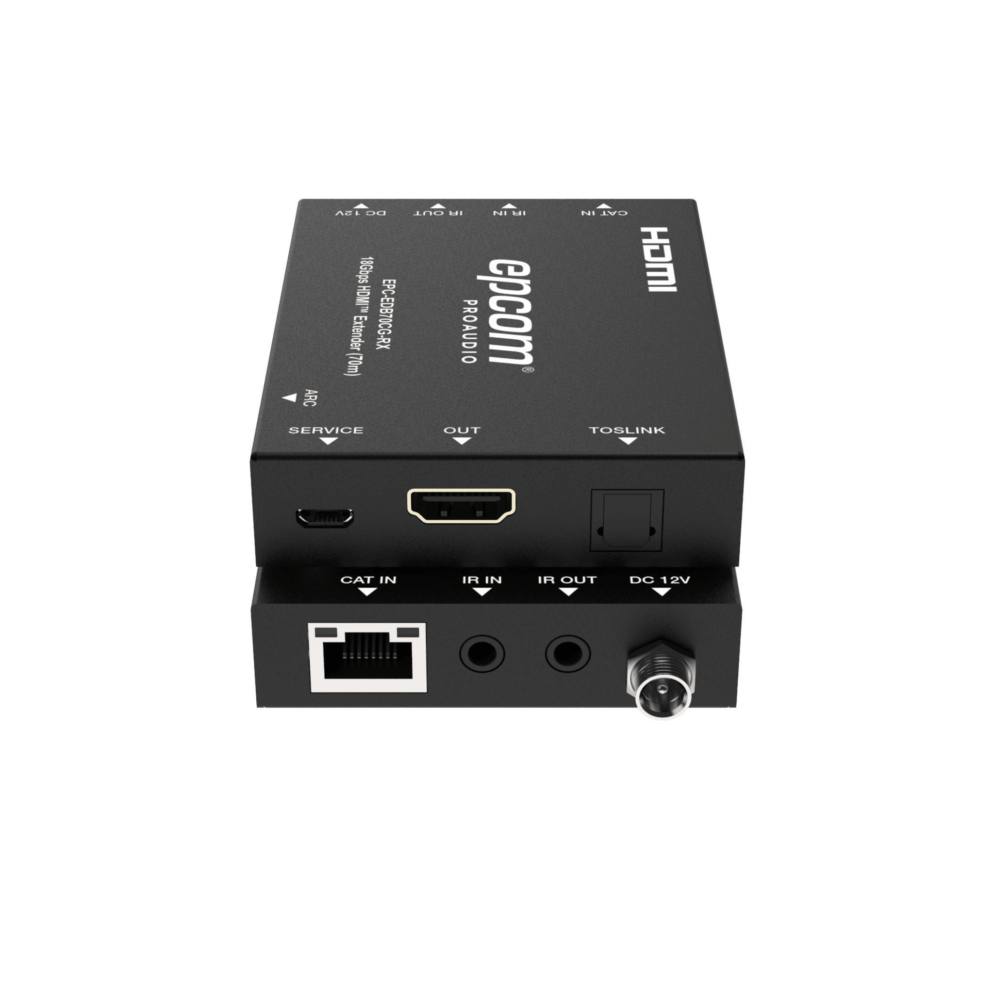 Extensor HDMI 4K@60Hz | PoC Bidireccional | HDR y Dolby Vision | Audio ARC y Óptico | Transmisión hasta 70m por CAT6
