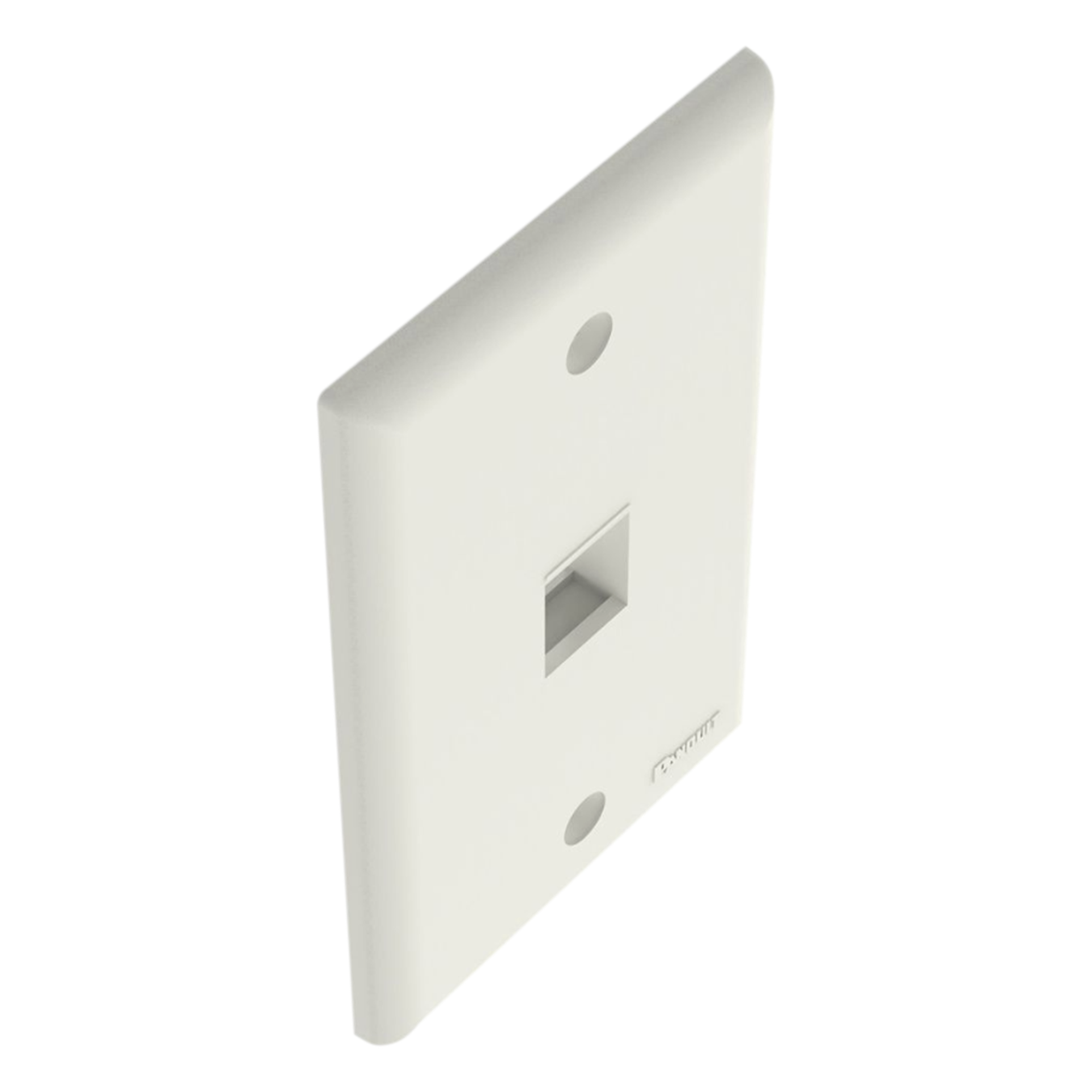 Placa de Pared Vertical / 1 Puerto Keystone / ABS / 69.8 x 114.3 mm / 2.75 x 4.5 pulg. / Blanco Mate / RoHS