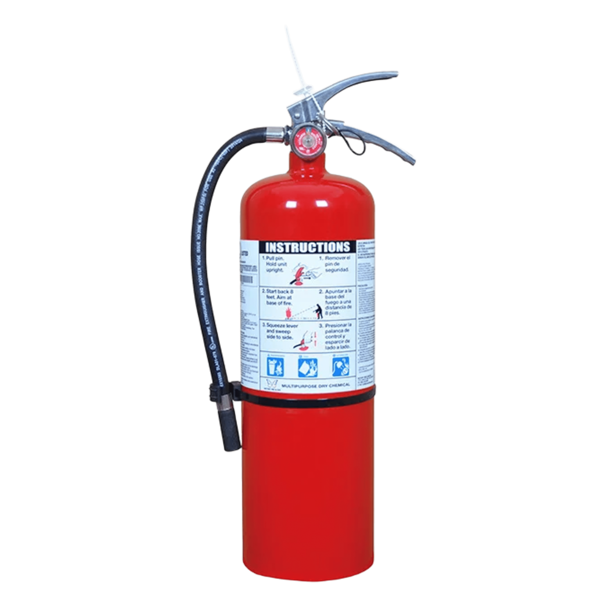 Extintor de Polvo Químico Seco Capacidad 10 libras/4.53 kilogramos | UL EX 26837 — VICTORY · SKU PD10LB