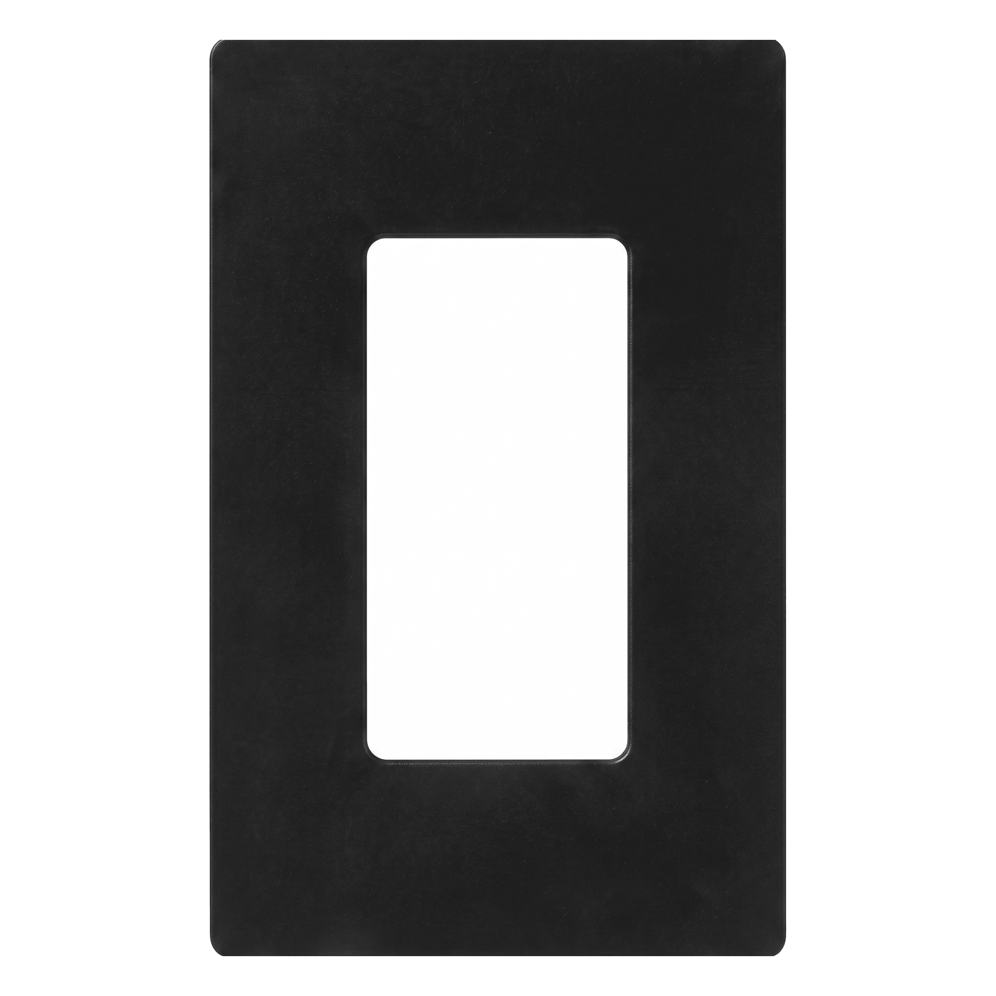 Placa de pared Claro de 1 espacio sin tornillos visibles, acabado negro brillante, para atenuadores, apagadores y controles Pico de Lutron — LUTRON ELECTRONICS · SKU CW1BL