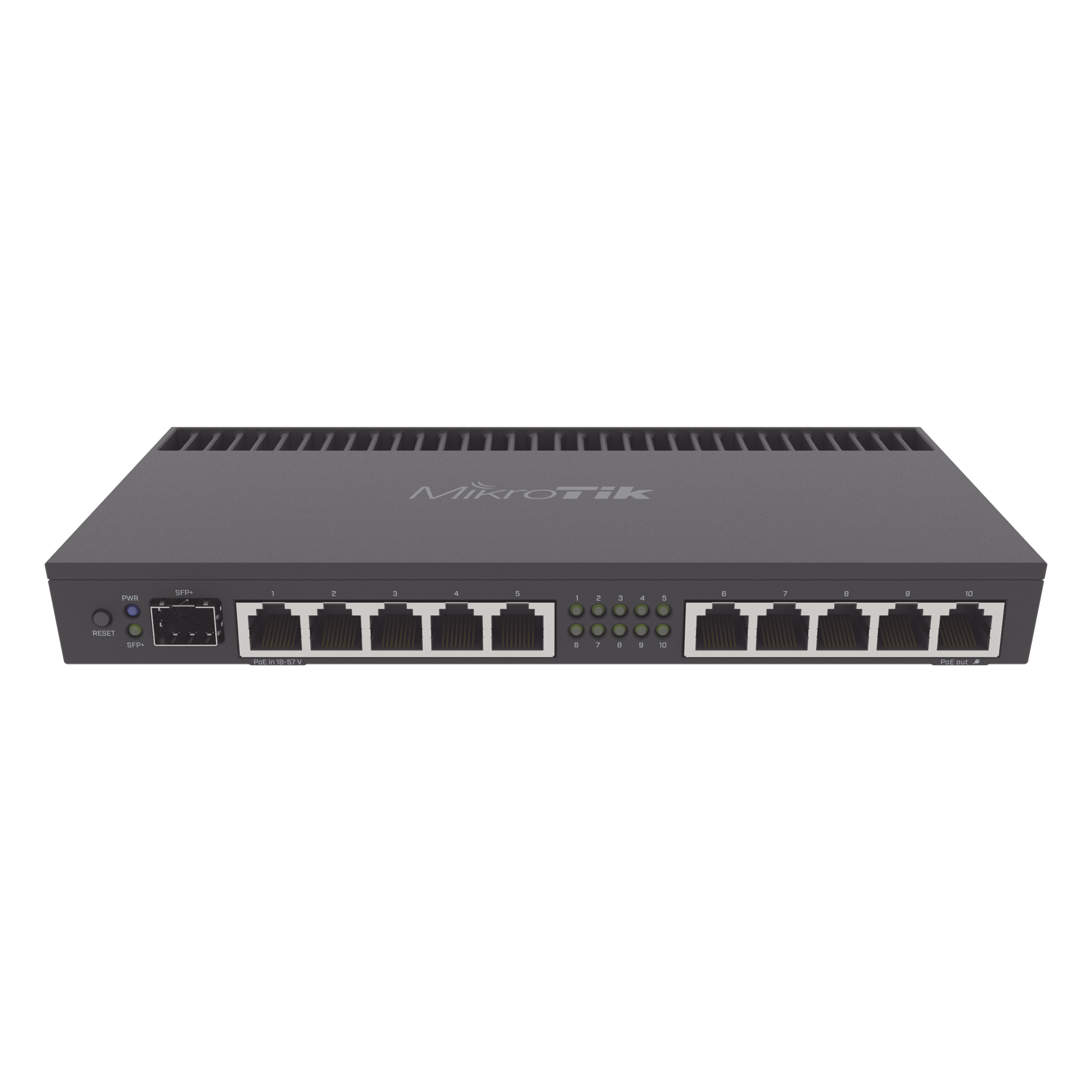 (RB4011iGS+RM) RouterBoard, CPU 4 Núcleos, 10 Puertos Gigabit Ethernet, 1 puerto SFP+ — MIKROTIK · SKU RB4011IGS+RM