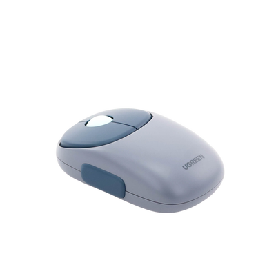 Mouse Inalámbrico FUN | Recargable| 2.4G & Bluetooth | 4 Niveles de DPI | Silencioso | Ergonómico | 5 Botones | Compatible con Windows, macOS 10.5, Android iOS Linux y Chrome OS | Color Azul.
