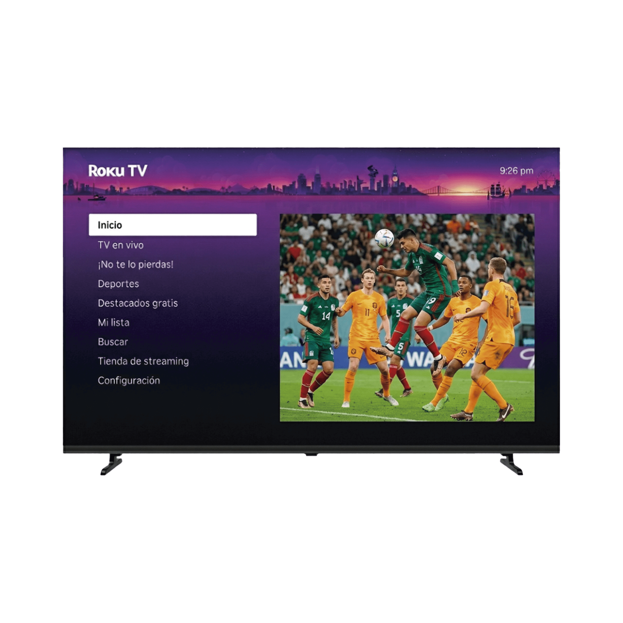 SmartTV QLED 32 Pulgadas / Resolución 1366 × 768 / 3 Puertos HDMI / WiFi Integrado / Smart TV ROKU / VESA 100 × 100 mm