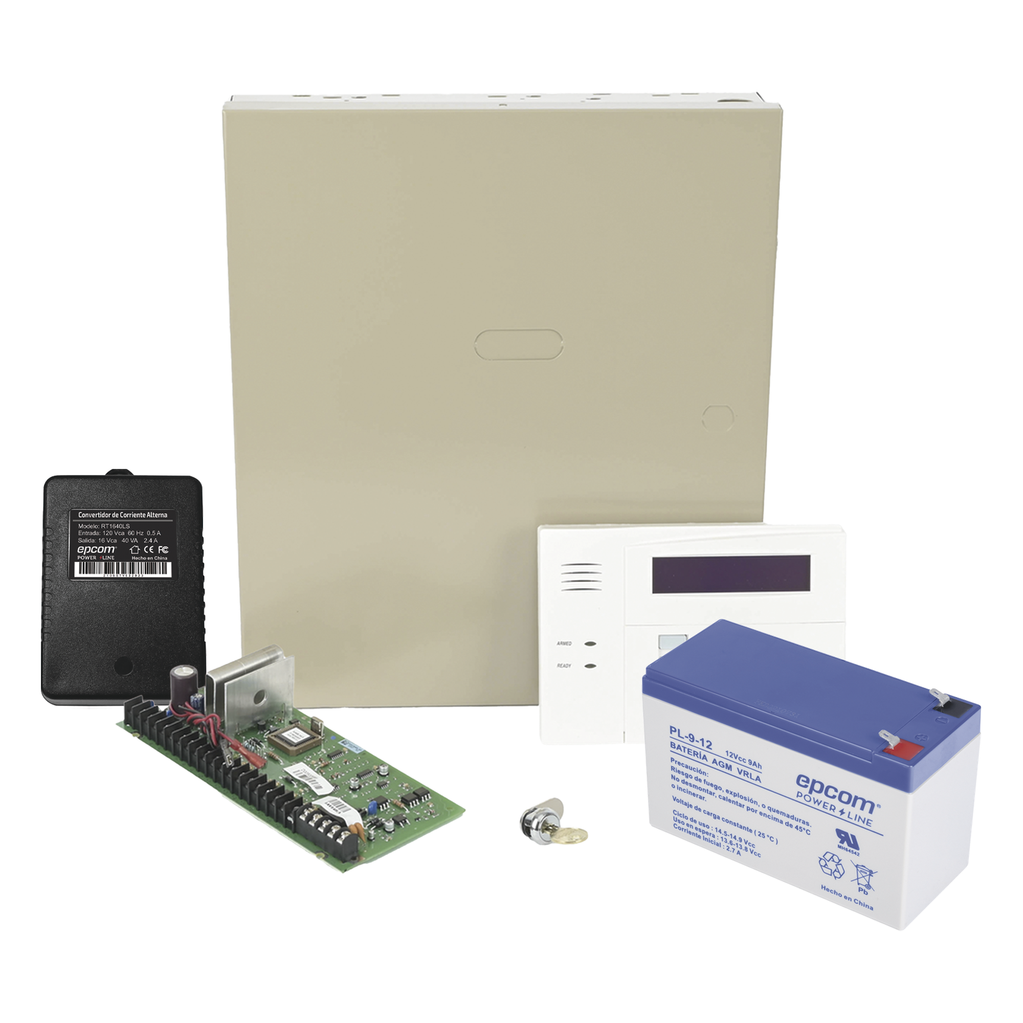 Kit de panel de alarma con teclado alfanumérico, batería de respaldo, transformador y gabinete — HONEYWELL HOME RESIDEO · SKU VISTA48LANTB8AH/6160RF