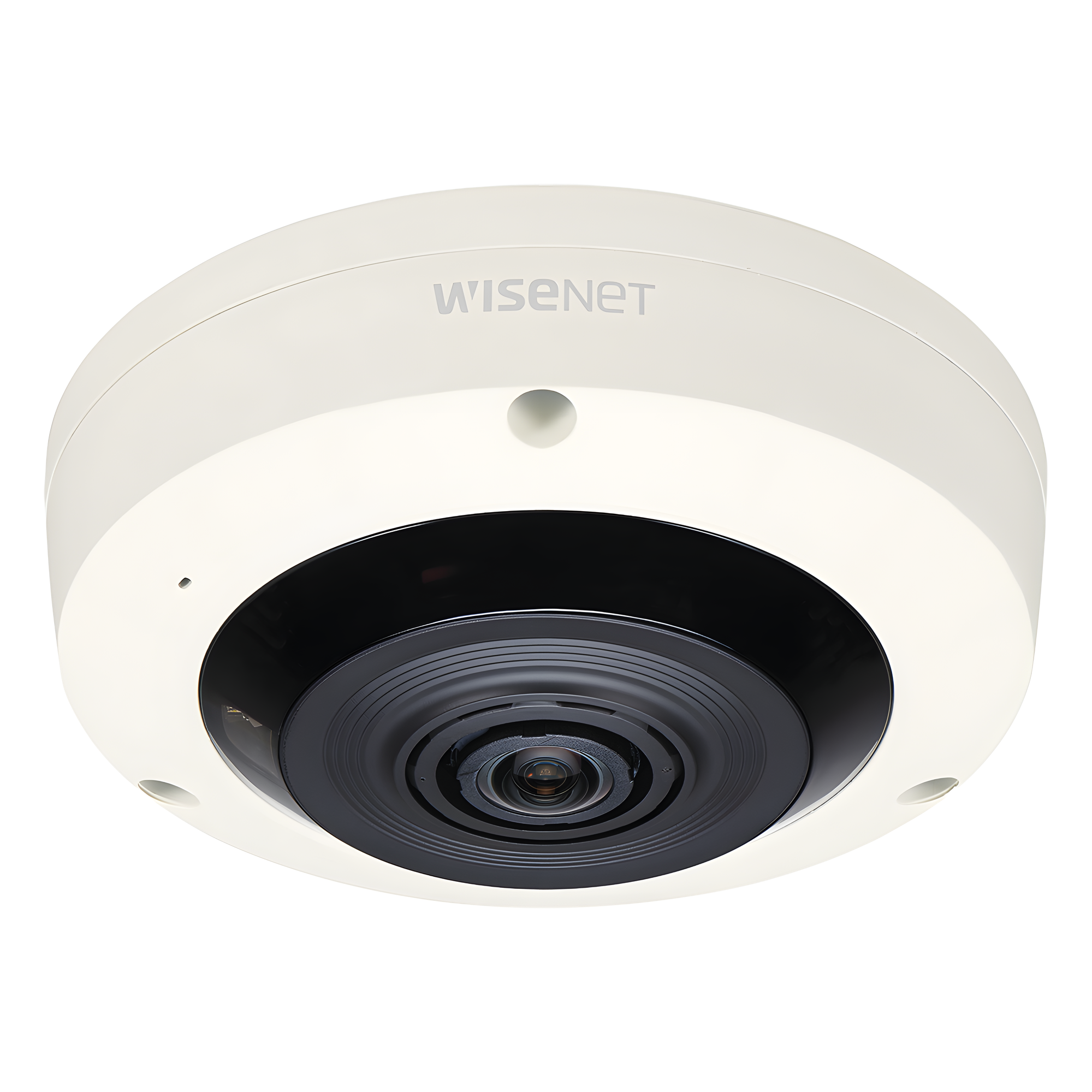  Fisheye IP Interior 6 Megapixel / WDR 120dB / IR 15m / PTZ Digital 8X / Video Analíticos Avanzados / Entrada y Salida de Audio y Alarma — Hanwha Techwin Wisenet · SKU XNF-8010R