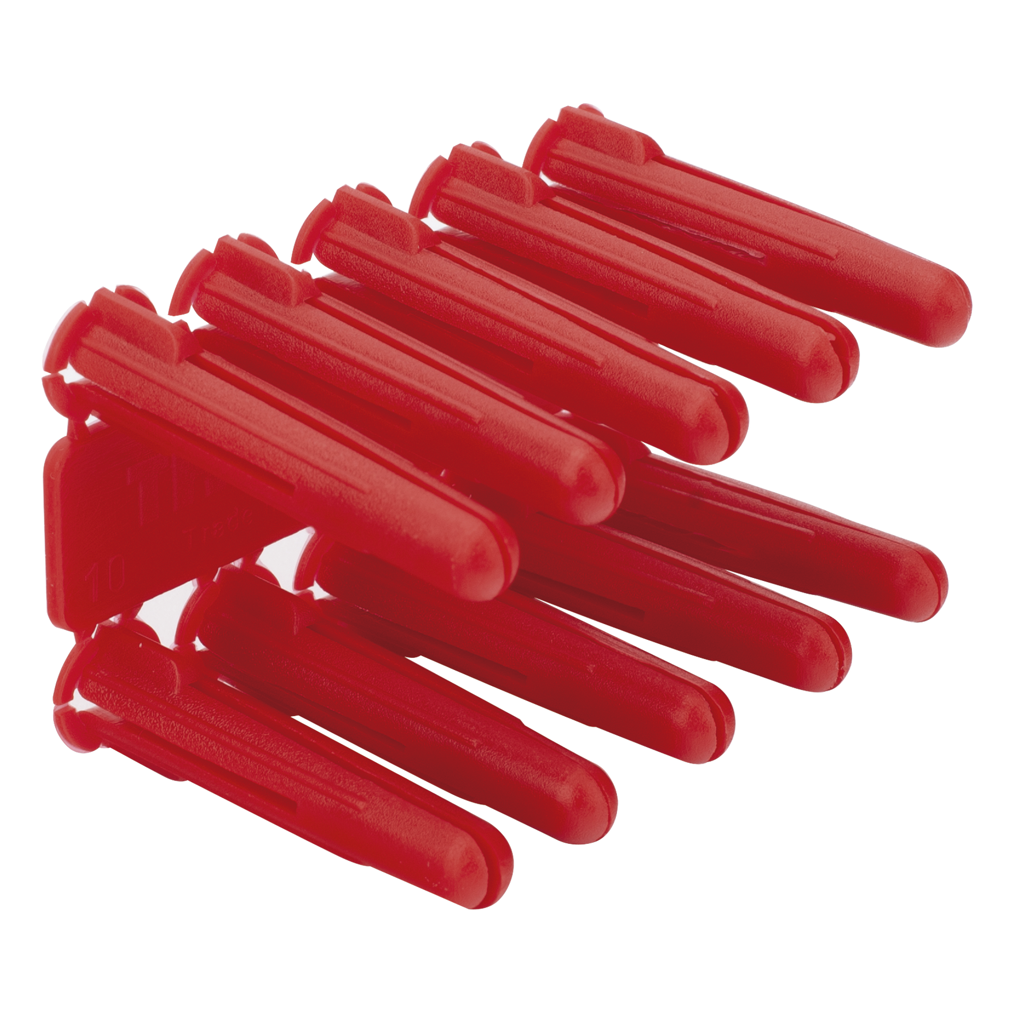 Taquete de 1/4 plástico paquete de 100 piezas para fijar objetos con tornillo en muros y techos de concreto o superficies sólidas, compatible con tornillo TH10X de 10 x 1 1/2" (1103-03100)