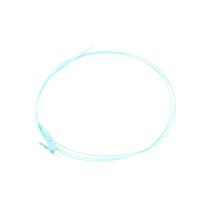 Pigtail de Fibra Óptica Simplex LC, PVC, OM4 50/125, Aqua, 1 Metro (3.28 Pies)