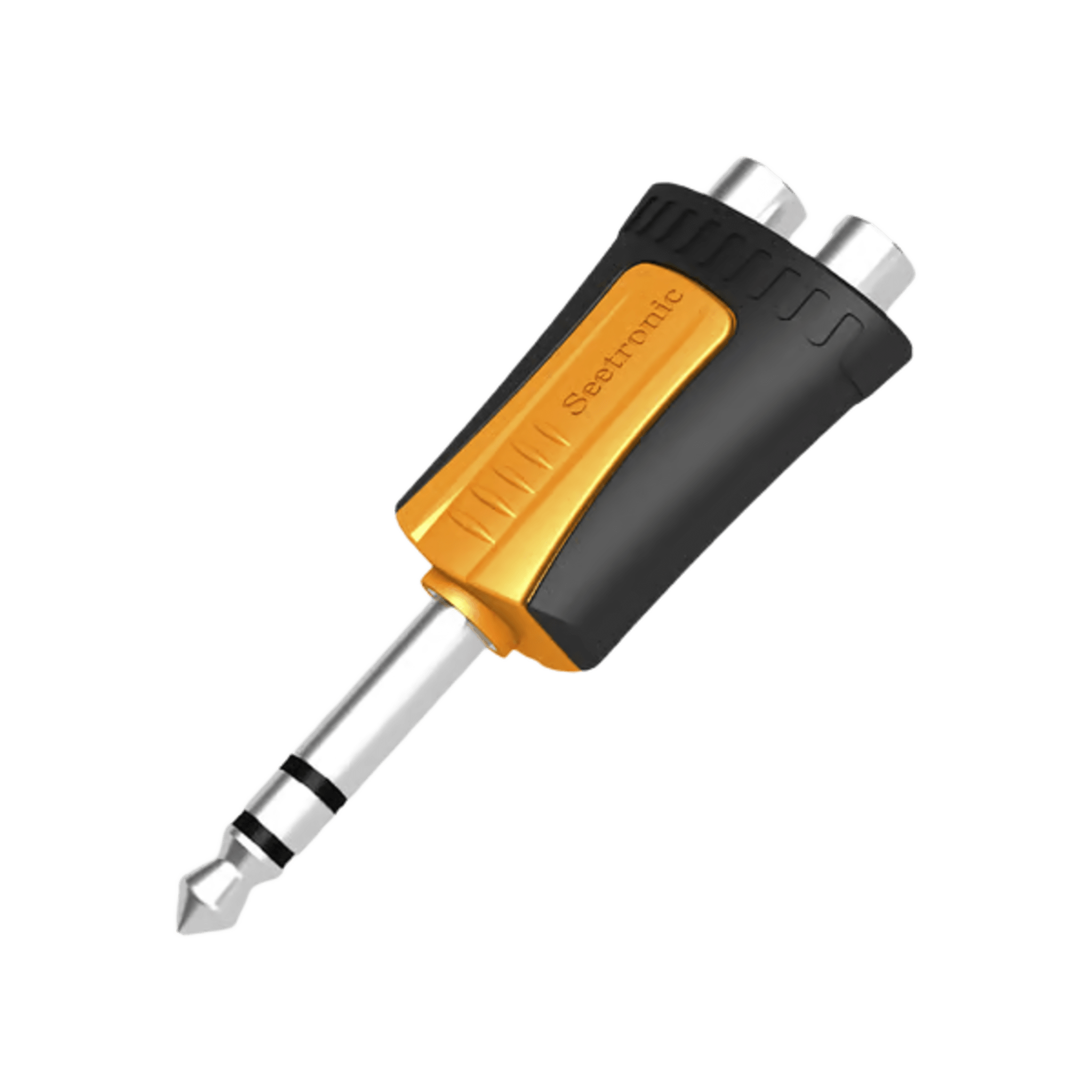Conector Estéreo | 1/4in - 2 x RCA hembra | Adaptador de Carcasa de Plastico |