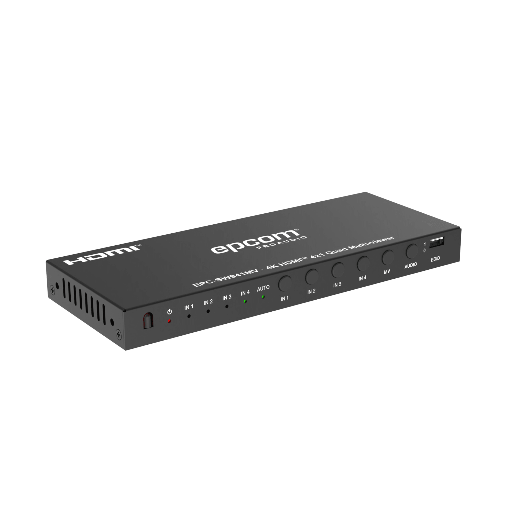 Multivisor HDMI 4x1 | 4K@30Hz | Vista Cuádruple | Cambio Automático/Manual | Control IR