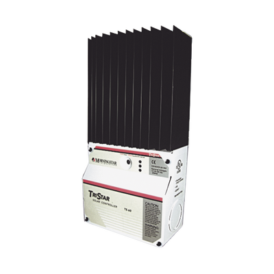 Controlador de Carga Solar TriStar PWM 45 A / 12V 24V 48V / Puerto RS-232 / Hasta 4 kW / Disipador de Calor / 7 Preajustes