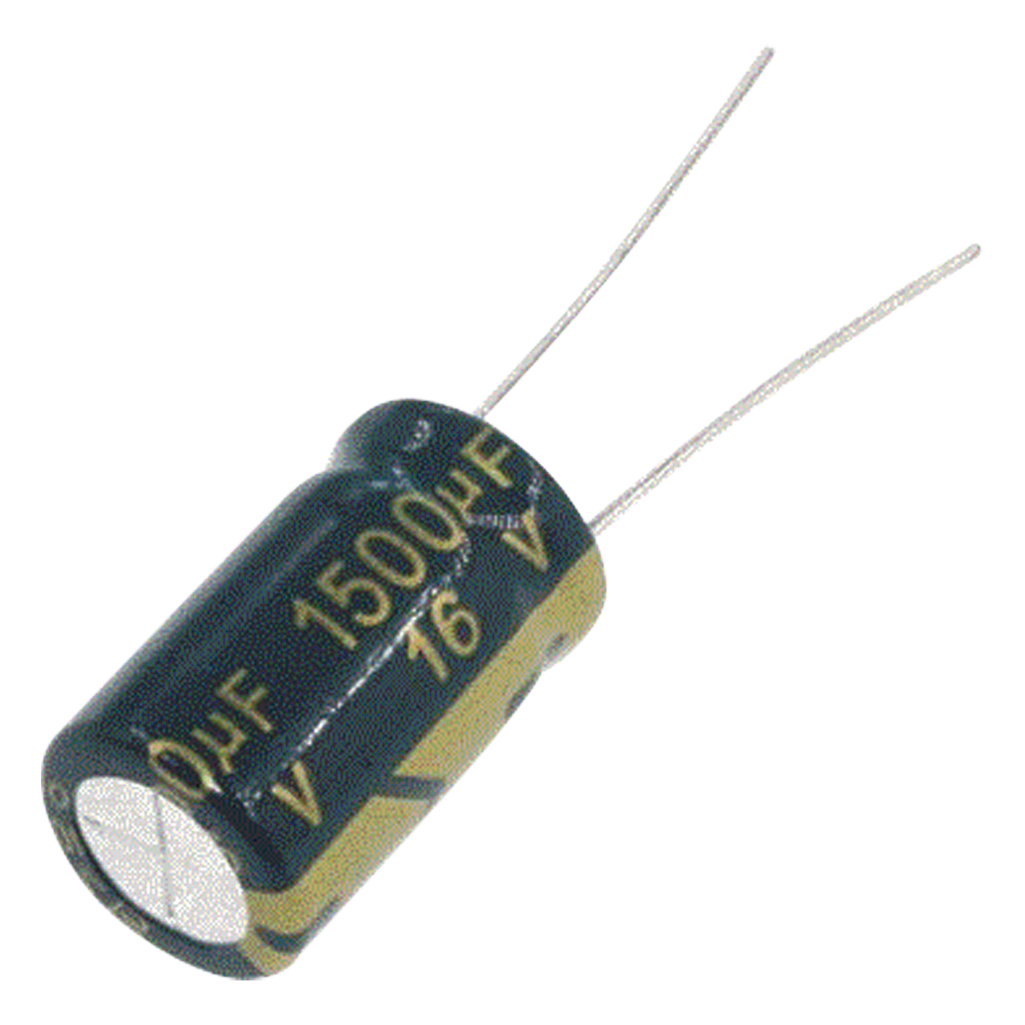 Capacitor Electrolítico de Aluminio, Radial de 1500 µFd, 16 Vcc, 105 °C, 10 x 20 mm. — SYSCOM PARTS · SKU 1500MF0016V