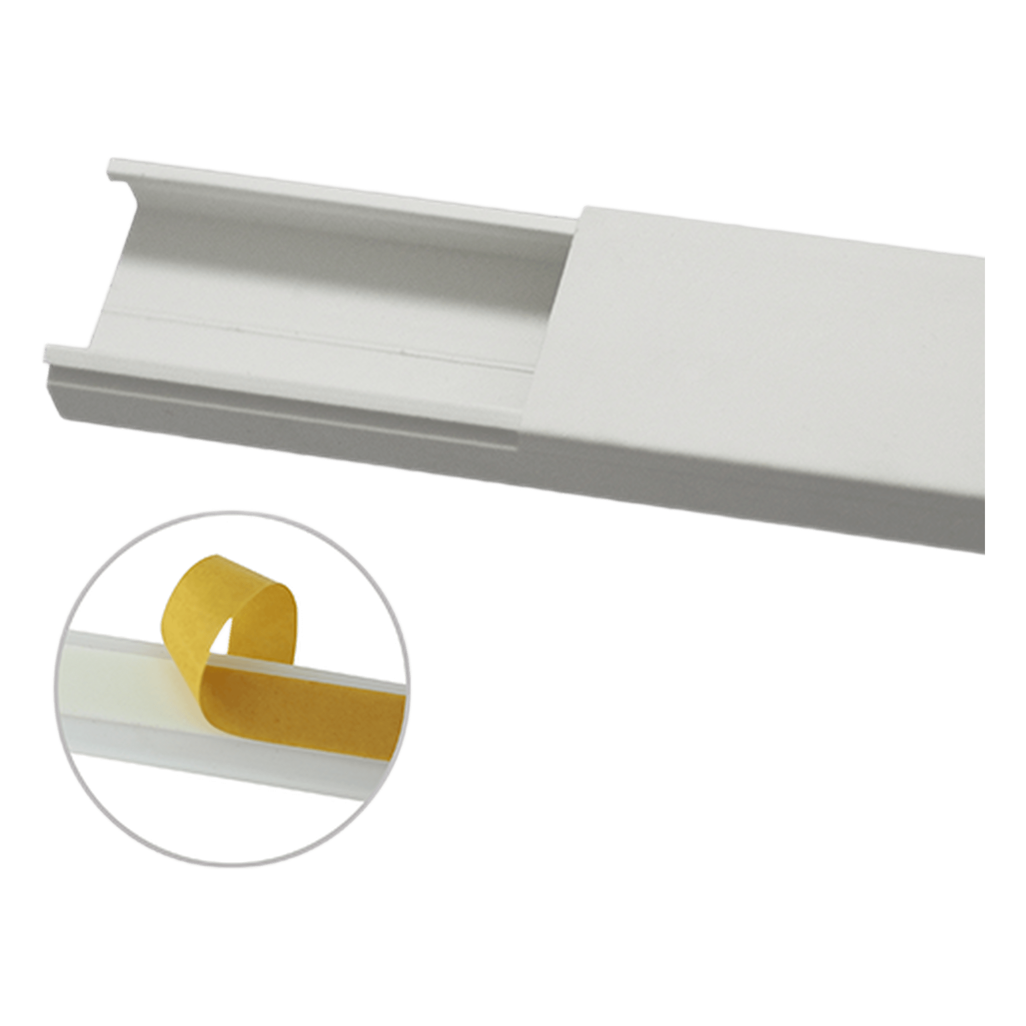 Canaleta en color blanco sin división, 35 x 17 mm tramo 6 pies, con cinta adhesiva (5301-21262) — THORSMAN · SKU TMK-1735-SD-CC
