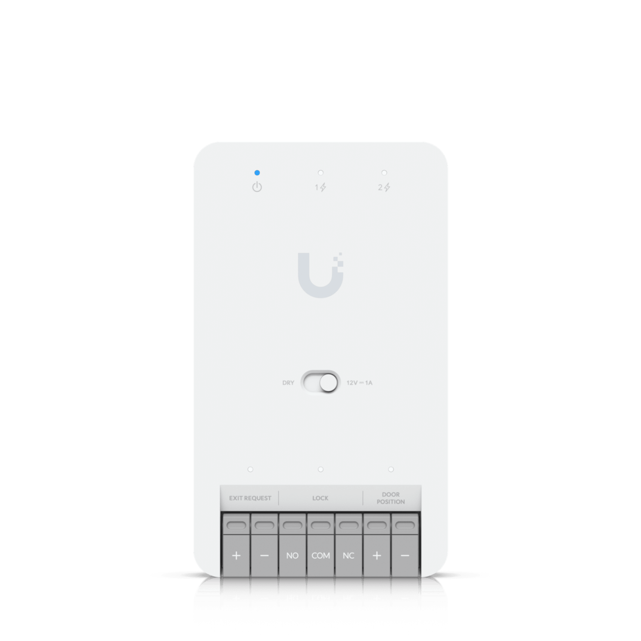 Centro de Control de Acceso Compacto Ubiquiti UniFi / Terminal de Bloqueo 12V / Entradas Adicionales Sensor y Botón / Alimentación PoE++ / Conexión para Dos Lectores o Cámaras / Uso Interior