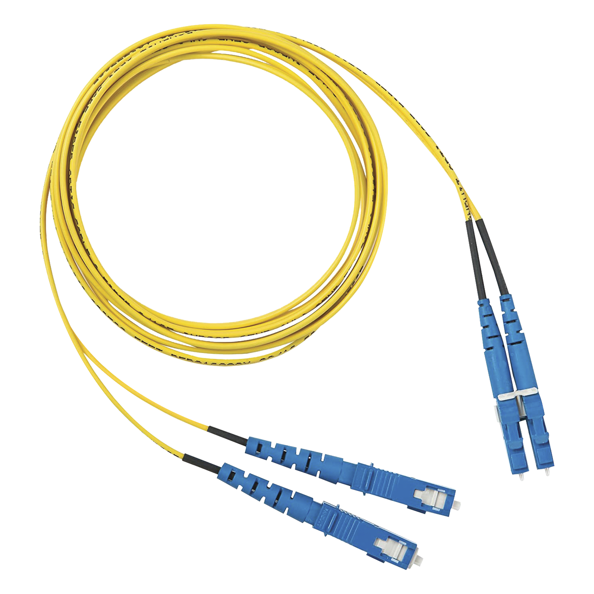 Jumper de Fibra Optica Monomodo 9/125 OS2, LC-SC Duplex, OFNR (Riser), Color Amarillo, 3 Metros (9.84 Pies) — PANDUIT · SKU F92ERLNSNSNM003