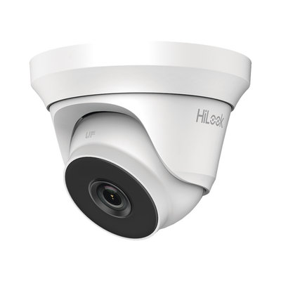 Turret TURBOHD 2 Megapixel (1080p) / Gran Angular 103 / Lente 2.8 mm / Audio por Coaxitron / 40 mts IR EXIR / Exterior IP66 / 4 Tecnologías / dWDR / Metal — HiLook by HIKVISION · SKU THC-T220-MS