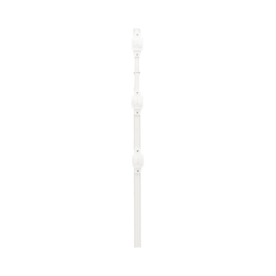 Poste de Paso / Tubo de Acero Galvanizado / Diámetro 1" / Longitud 75 cm (2.46 ft) / 3 Aisladores / Pintura Blanca / Peso 0.5 kg — SFIRE · SKU SF-POST-3W