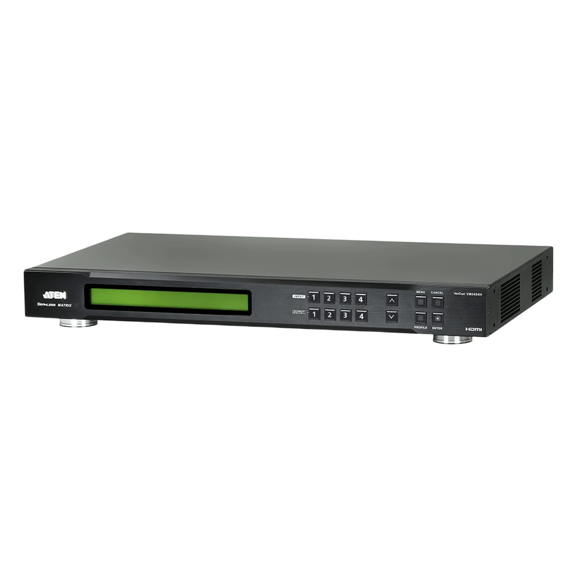 SWITCH DE MATRIZ HDMI | 4X4 | CON ESCALADOR | COMPATIBLE CON VIDEOWALL | Seamless Switch™ | IR | RS-232 | ETHERNET — ATEN · SKU VM5404H