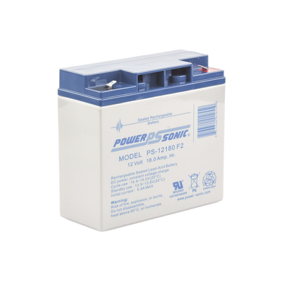 Batería 12V, 18AH, Para Respaldo, Tecnologías AGM/VRLA, Diseño De Vida Útil 5 Años, Terminales Tipo F2, Listada UL, Libre De Mantenimiento