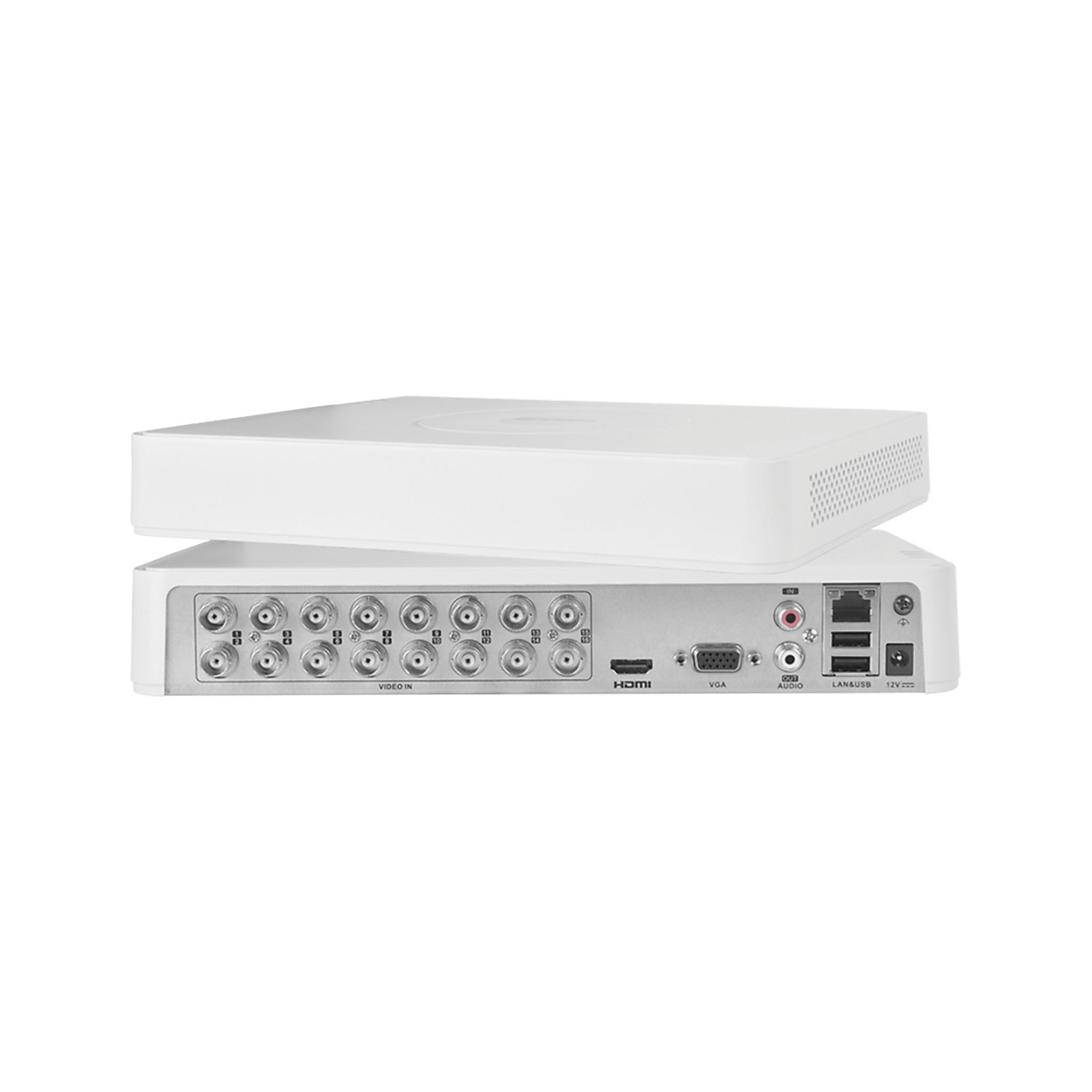 DVR 16 Canales TurboHD + 2 Canales IP / 2 Megapixel (1080p) Lite / Acusense Lite (Evita Falsas Alarmas) / Audio por Coaxitron y Bidireccional / 1 Bahía de Disco Duro / H.265+ / Salida de Video Full HD