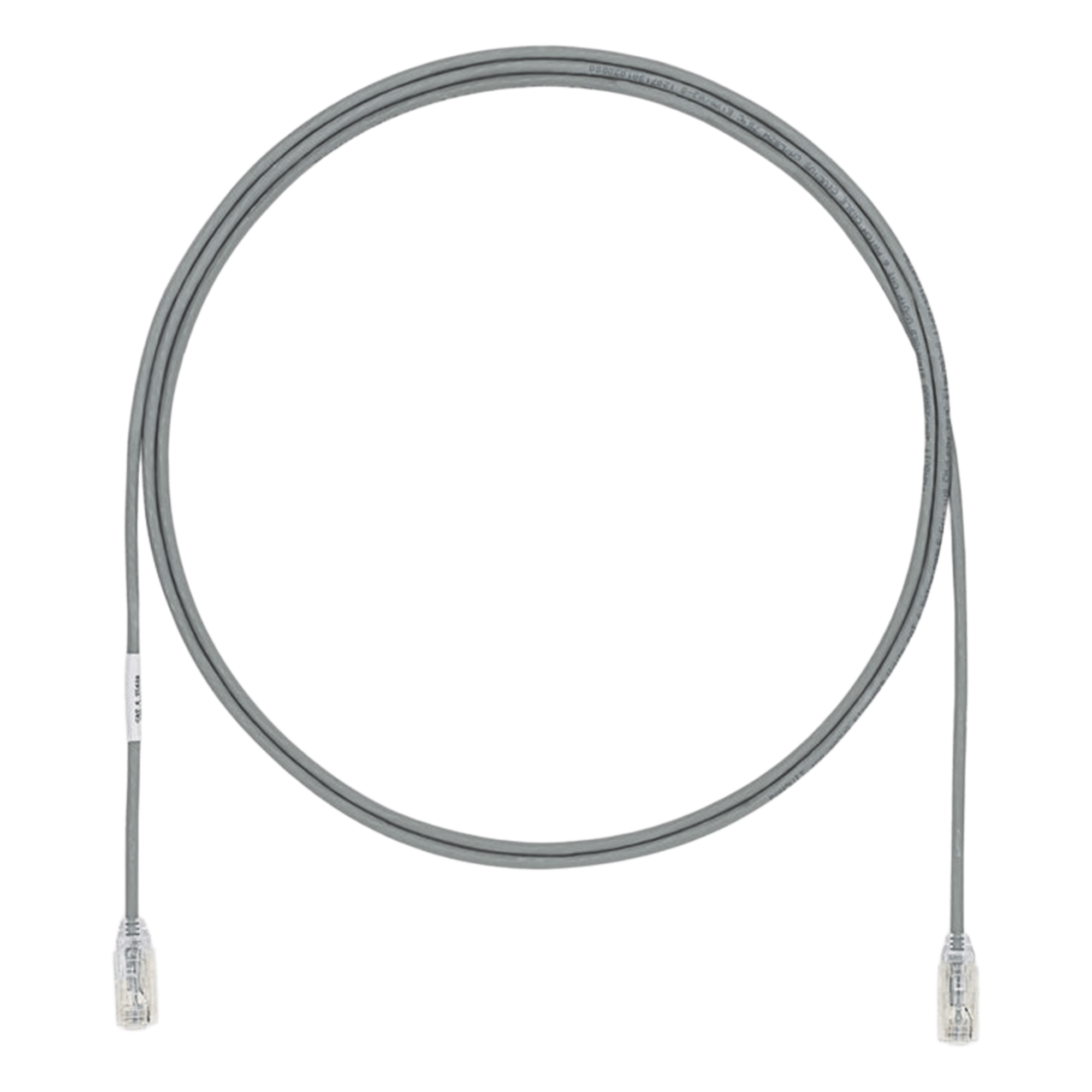 Cable de Parcheo UTP Cat6A, CM/LSZH, Diámetro Reducido (28AWG), Color Gris, 6.1 Metros (20 Pies) — PANDUIT · SKU UTP28X20GY