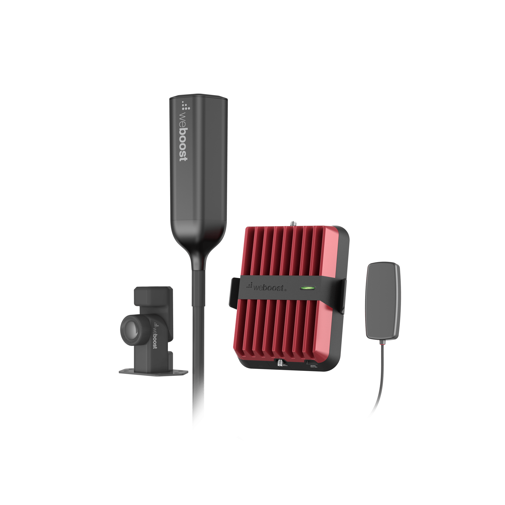 Kit Amplificador Celular Drive Reach Overland para Vehículos Todo Terreno / Llamadas y Datos 2G, 3G y 4G / Amplificación 32X / Tribanda (B5, B2/25 y B4) / Ganancia Máxima 50 dB / Antena Omnidireccional plegable.