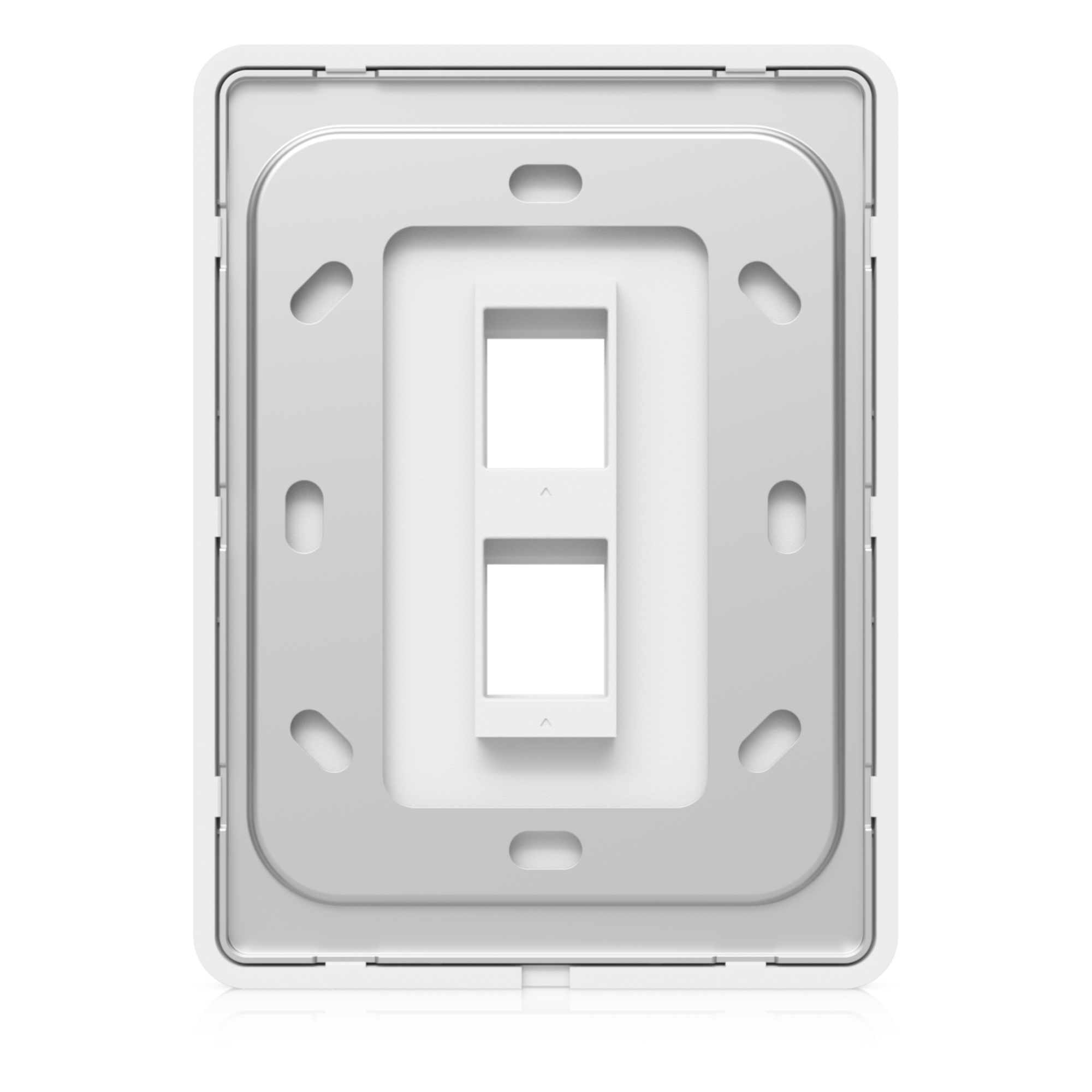 Placa Keystone Universal / 2 Puertos / Superficie Pintable / Montaje Vertical / 4 Piezas