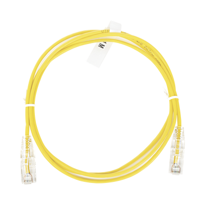Cable de Parcheo Slim UTP Cat6 - 1 Metro (3.28 Pies), Amarillo, Diámetro Reducido (28 AWG) — LINKEDPRO BY EPCOM · SKU LP-UT6-100-YE-28