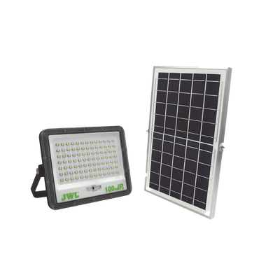 Reflector LED Solar / 100 W / 6 500 K / Panel Solar Integrado / IP66 / Ángulo 120° / Batería 3.2 V CD