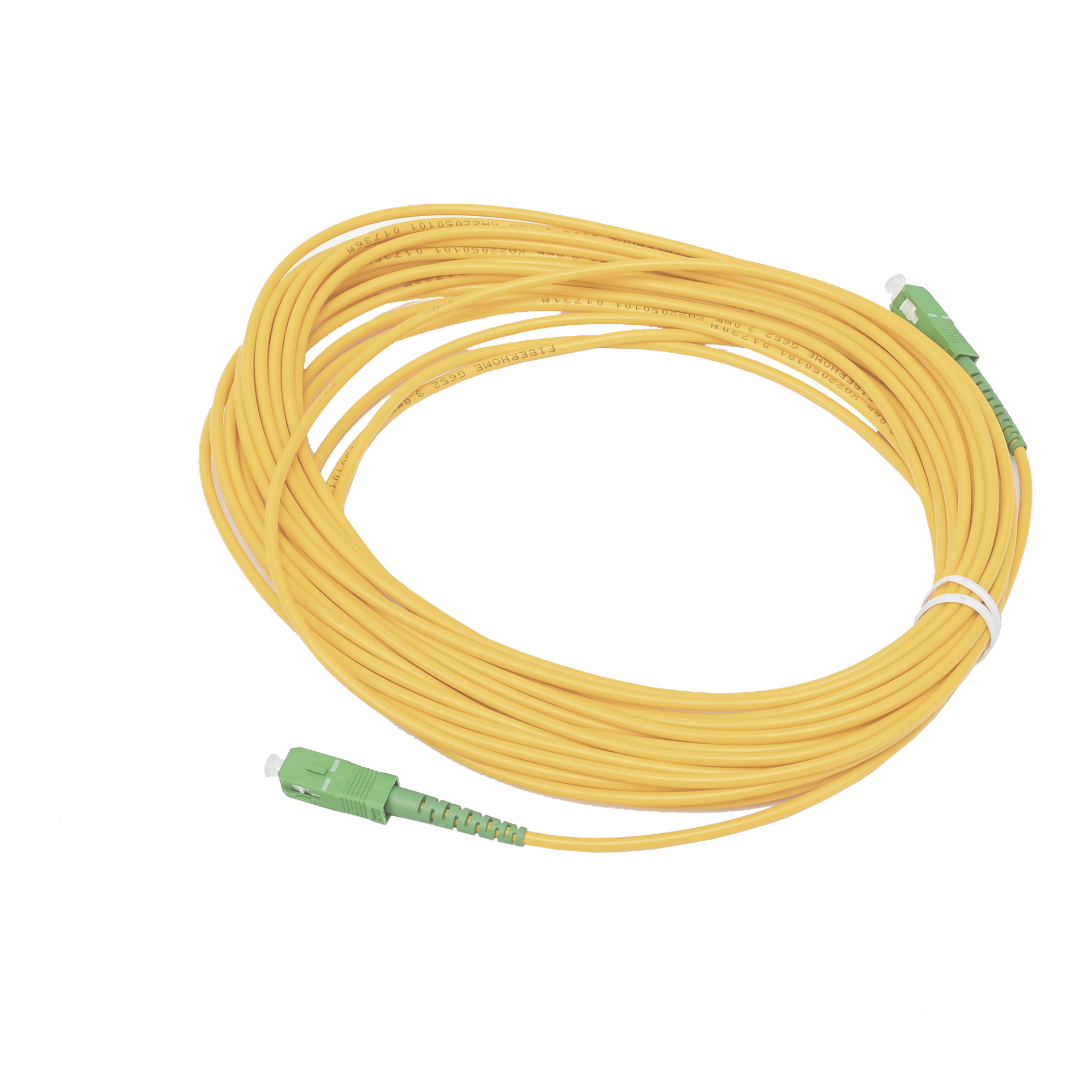 Jumper de Fibra Óptica / Monomodo G.652D / SC/APC-SC/APC / Simplex / 10 m (32.81 ft) / Forro 3 mm — FIBERHOME · SKU OFC-SC/APC-SC/APC-S-30-10