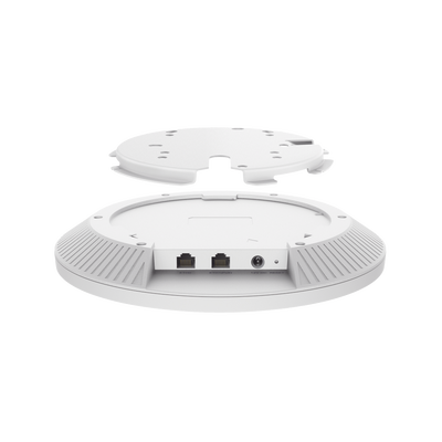 Punto de Acceso Omada / Wi-Fi 7 BE22000 MU-MIMO 4x4 / 2 Puertos 10 Gbps / Mesh Omada / Operaciones Multiencale (MLO) / Configuración por Controlador o Stand-Alone / Para Montaje en Techo/pared / Alimentación PoE++