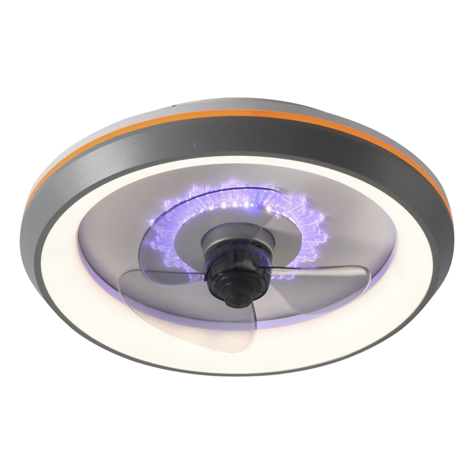 Ventilador de Techo con Luminario LED de  110 V CA 50/60 Hz /  88 W /4500 Lm / 6500 - 4 000 - 2 700 K /6 Tonos de Luz / 500 mm / 6 Velocidades / Dimeable. — JWJ · SKU JLV-012