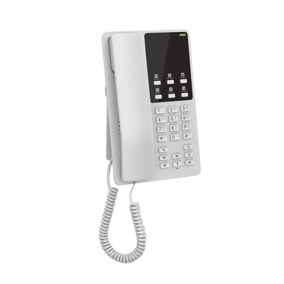 Teléfono IP Hotelero Wi-Fi, 2 líneas SIP con 2 cuentas, codec Opus, IPV4/IPV6, color blanco, con gestión en la nube GDMS